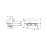 B7AK Radial, Long, Coolant, Wedge Clamping Holders  B7AK-302040 - Makotools Industrial Supply Tools for Metal Cutting